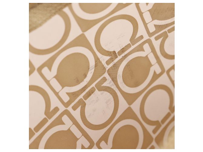 Borsa Tote Gancini di Salvatore Ferragamo Beige - vista 13
