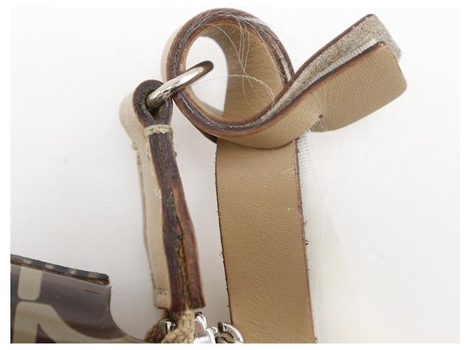Borsa Tote Gancini di Salvatore Ferragamo Beige - vista 15
