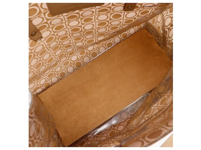 Borsa Tote Gancini di Salvatore Ferragamo Beige - vista 6