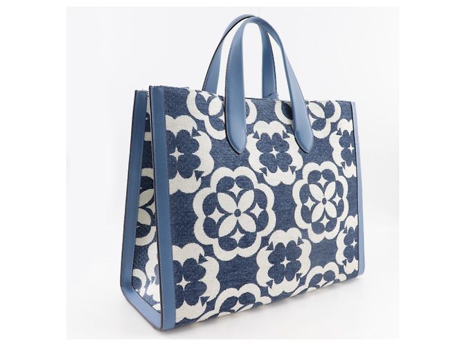 Große Chenille Manhattan Tote von Kate Spade Hellblau - Ansicht 3
