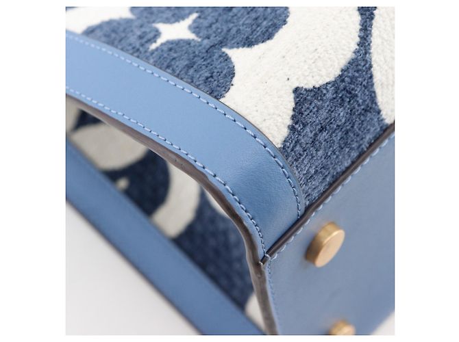 Große Chenille Manhattan Tote von Kate Spade Hellblau - Ansicht 4