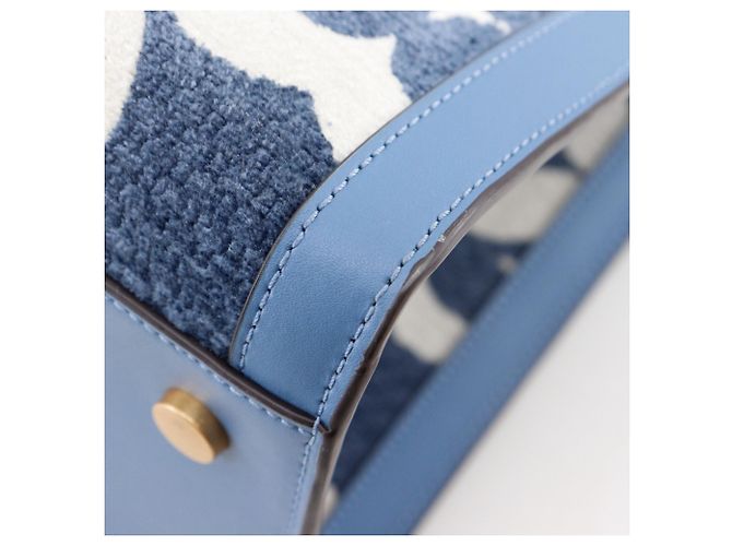 Große Chenille Manhattan Tote von Kate Spade Hellblau - Ansicht 5