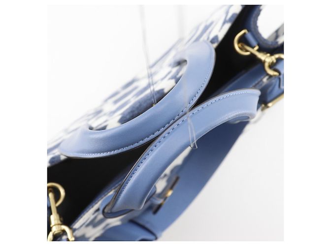Große Chenille Manhattan Tote von Kate Spade Hellblau - Ansicht 6