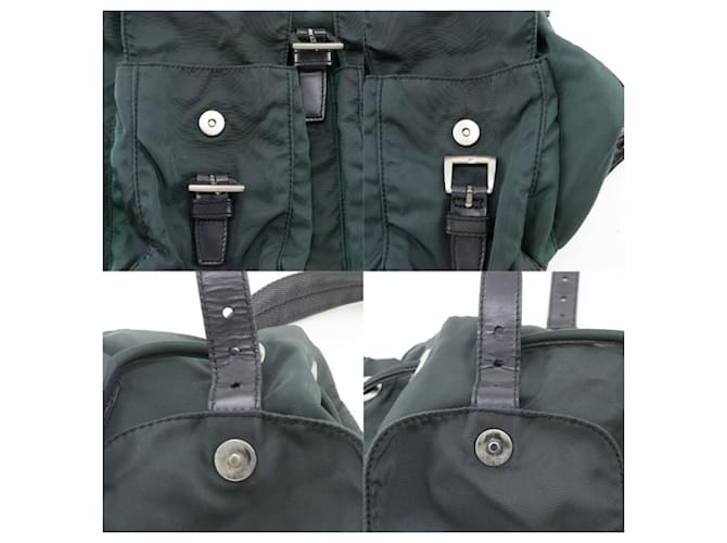 Prada grüner Nylon-Rucksack - Ansicht 16