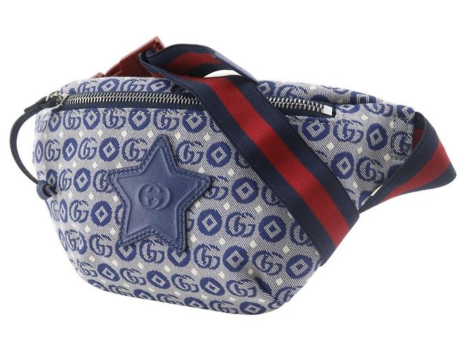 Marsupio per bambini Gucci Star Blu - vista 2
