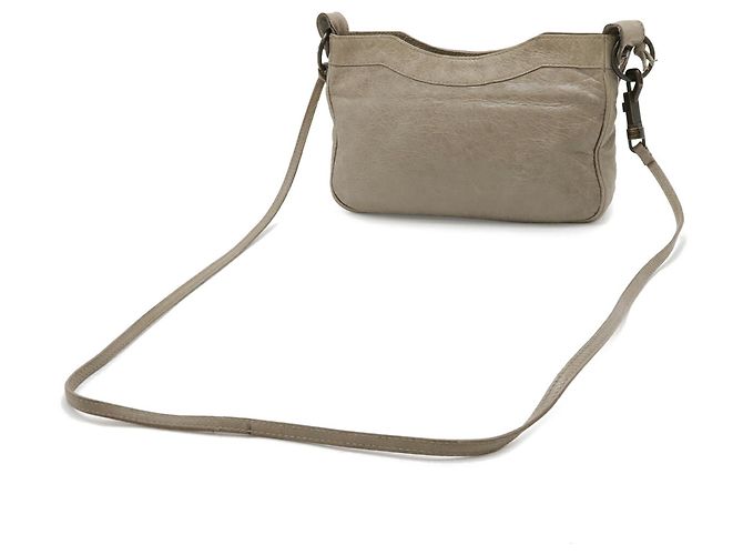 Borsa a spalla in pelle greige Balenciaga Grigio - vista 3