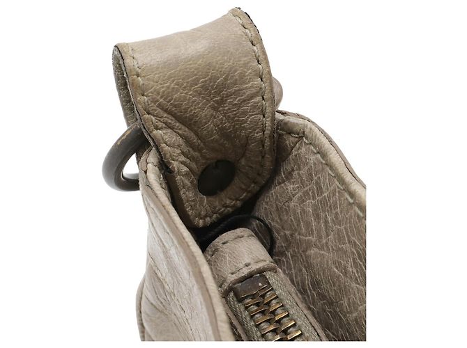 Borsa a spalla in pelle greige Balenciaga Grigio - vista 6