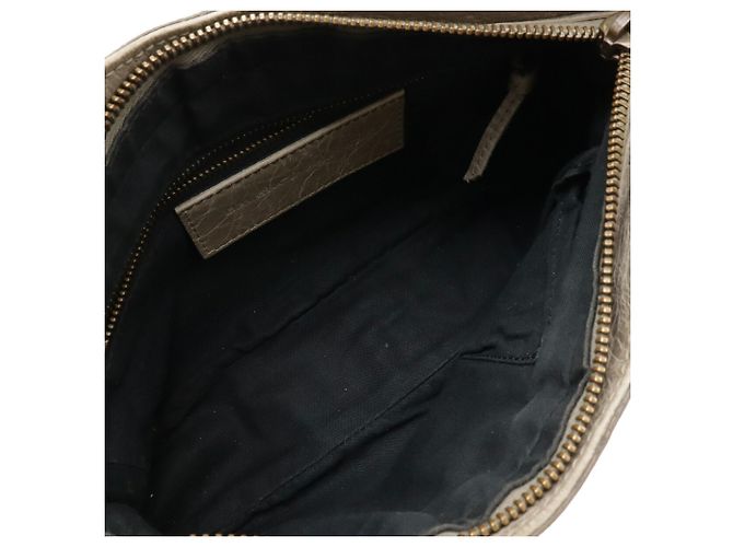 Borsa a spalla in pelle greige Balenciaga Grigio - vista 8
