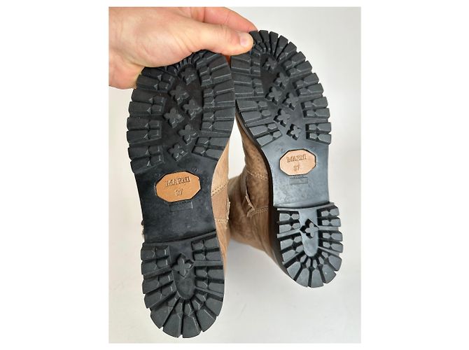 Autre Marque Stivali in pelle vintage Marni marroni EU37 Marrone - vista 10
