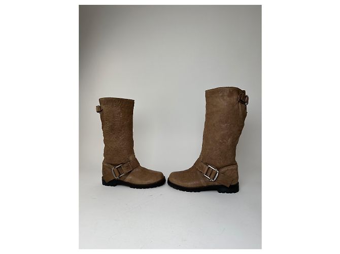 Autre Marque Stivali in pelle vintage Marni marroni EU37 Marrone - vista 4