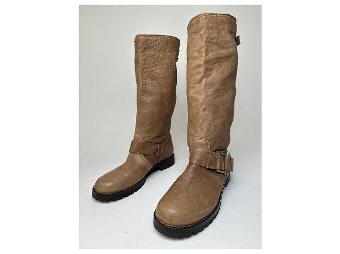 Autre Marque Stivali in pelle vintage Marni marroni EU37 Marrone - vista 7