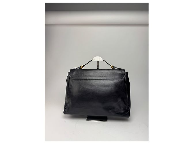 Vintage Loewe 2-Wege Leder Tasche braun schwarz - Ansicht 2