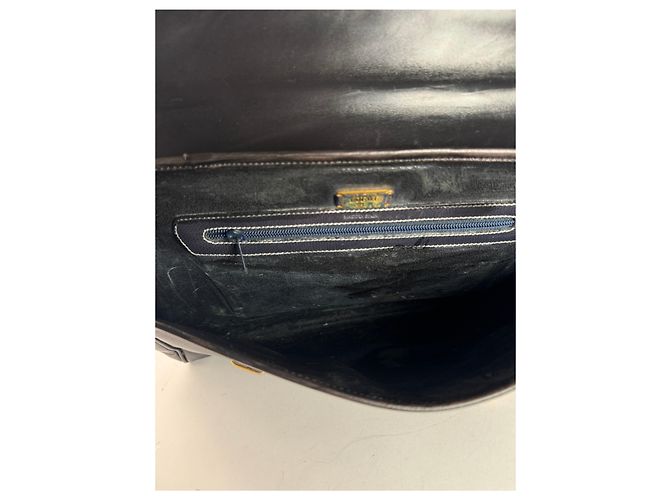 Vintage Loewe 2-Wege Leder Tasche braun schwarz - Ansicht 3