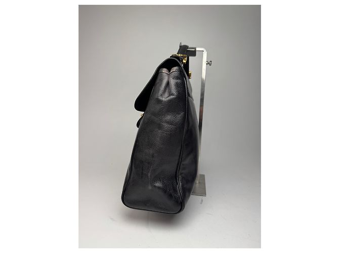 Vintage Loewe 2-Wege Leder Tasche braun schwarz - Ansicht 4