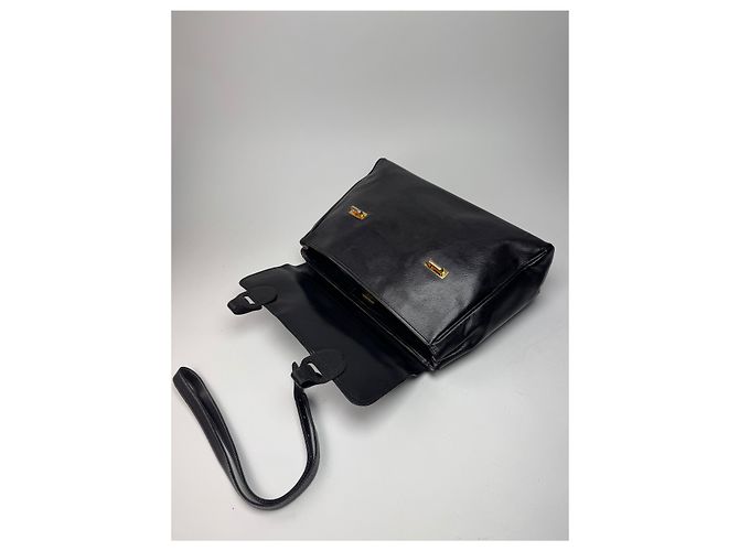Vintage Loewe 2-Wege Leder Tasche braun schwarz - Ansicht 6