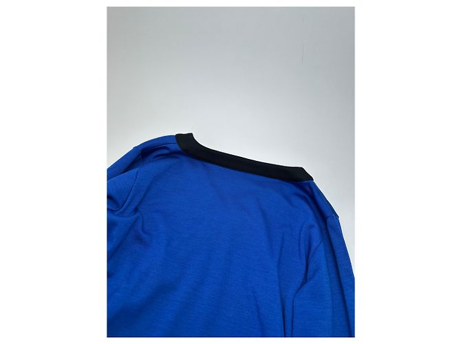 Vintage Yves Saint Laurent V-Ausschnitt Pullover Blau Schwarz - Ansicht 11