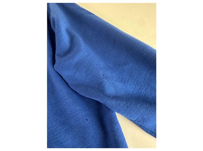 Vintage Yves Saint Laurent V-Ausschnitt Pullover Blau Schwarz - Ansicht 9