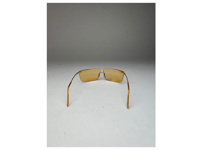 Occhiali da sole vintage Gucci senza montatura oro giallo - vista 10