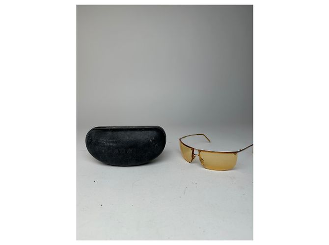 Occhiali da sole vintage Gucci senza montatura oro giallo - vista 14