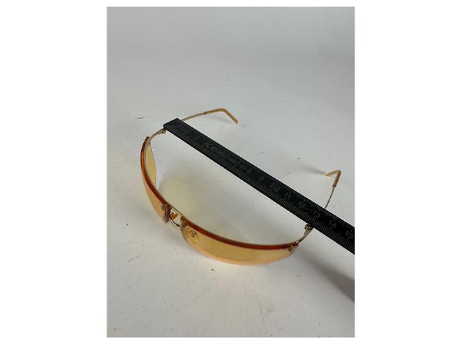 Occhiali da sole vintage Gucci senza montatura oro giallo - vista 5