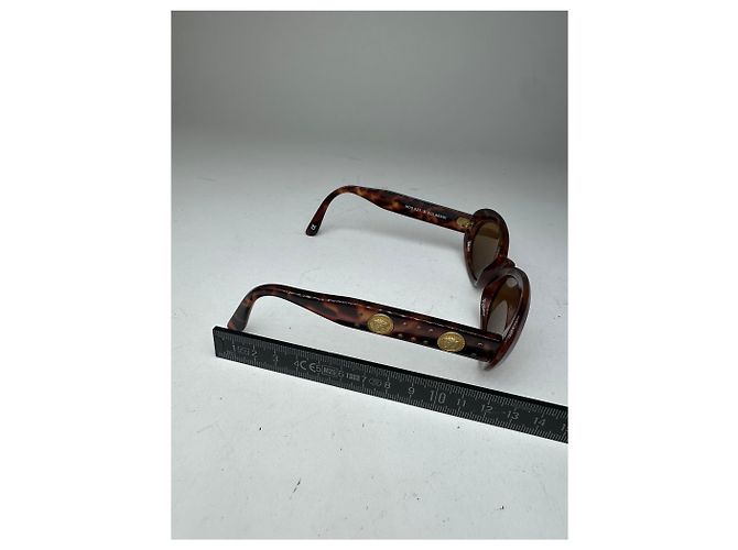 Occhiali da sole vintage Gianni Versace leopardati marroni Marrone - vista 10