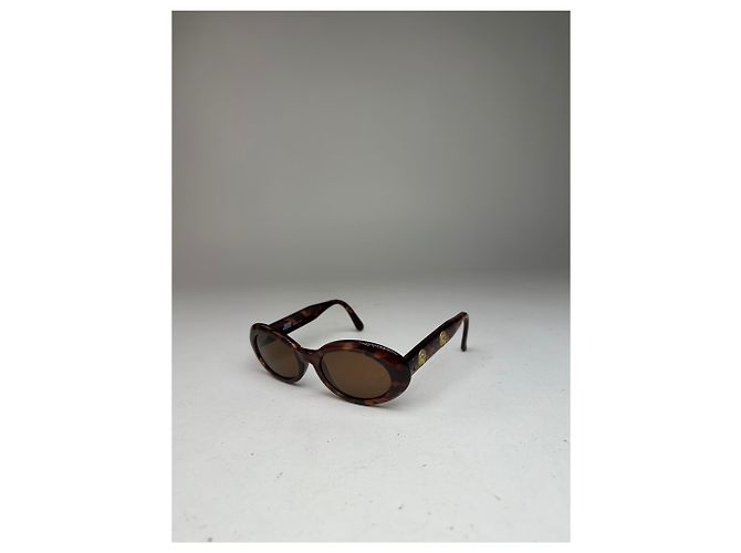 Occhiali da sole vintage Gianni Versace leopardati marroni Marrone - vista 13