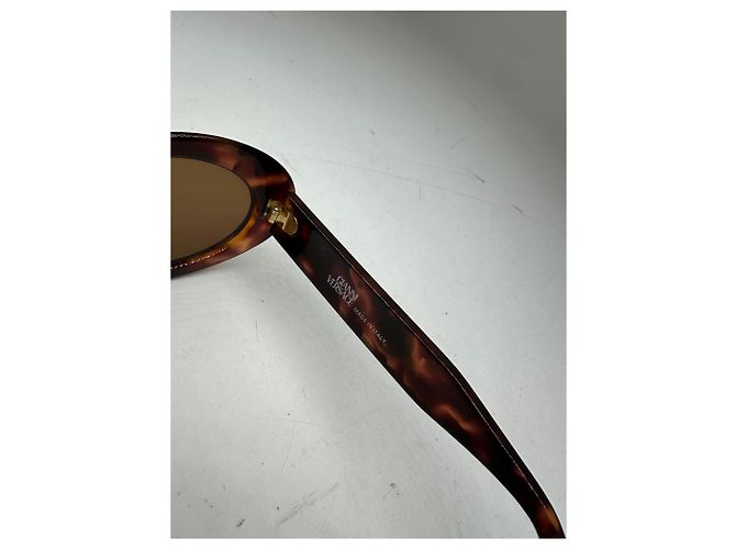 Occhiali da sole vintage Gianni Versace leopardati marroni Marrone - vista 4