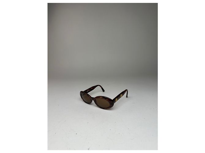 Occhiali da sole vintage Gianni Versace leopardati marroni Marrone - vista 5