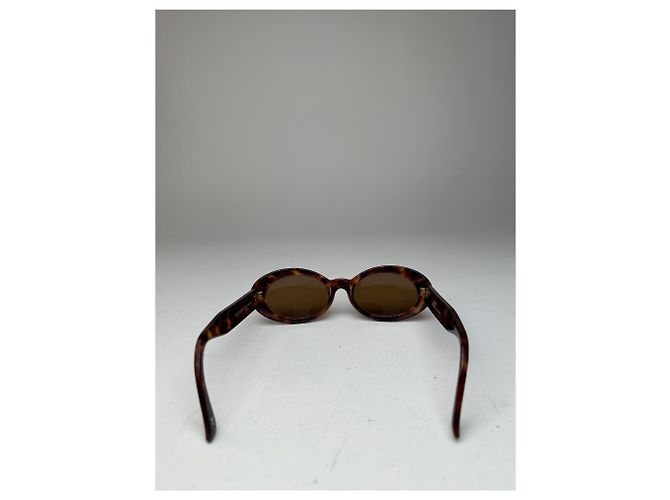 Occhiali da sole vintage Gianni Versace leopardati marroni Marrone - vista 6