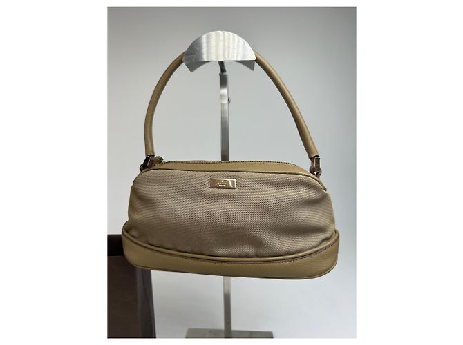 Vintage Gucci Canvas Leder Mini Tasche Grau Braun Khaki - Ansicht 7