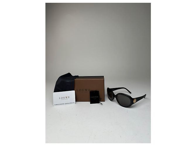 Vintage Loewe Übergroße Sonnenbrille Schwarz - Ansicht 2
