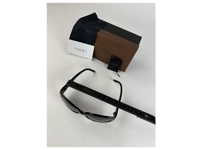 Vintage Loewe Übergroße Sonnenbrille Schwarz - Ansicht 7