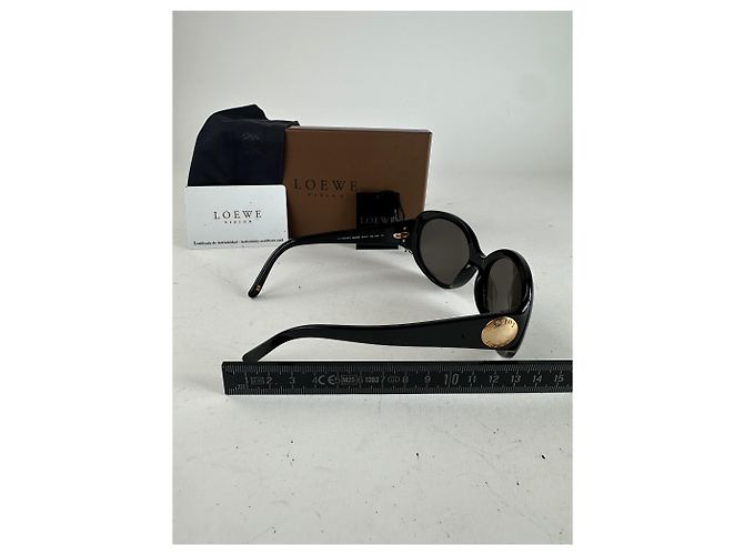 Vintage Loewe Übergroße Sonnenbrille Schwarz - Ansicht 9