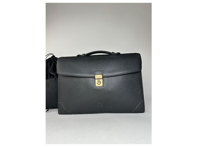 Brevettato in pelle Loewe Madrid vintage nero - vista 5