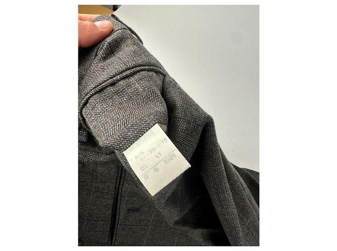 Vintage Dior Checked Wool Pants Anthracite Dark grey - view 11