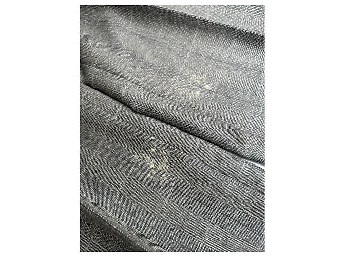 Vintage Dior Checked Wool Pants Anthracite Dark grey - view 5