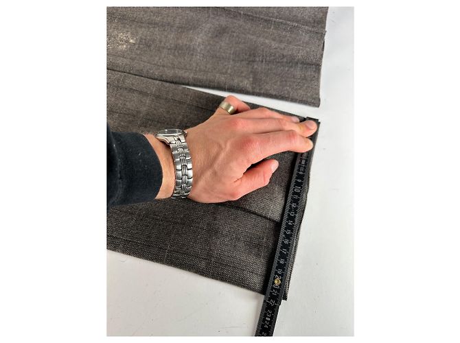 Vintage Dior Checked Wool Pants Anthracite Dark grey - view 8