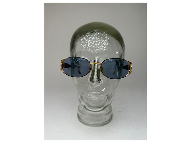Occhiali da sole Vintage Fendi Roma Nero Oro Blu D'oro - vista 10