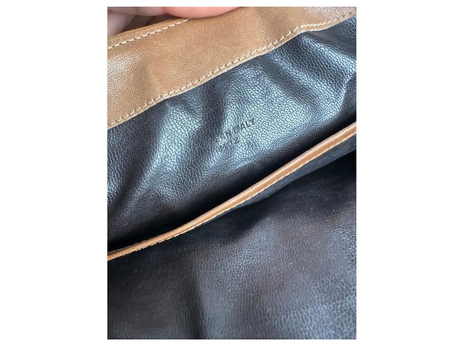 Céline Vintage Celine Paris Triomphe Monogram Kettenledertasche in Braun - Ansicht 7