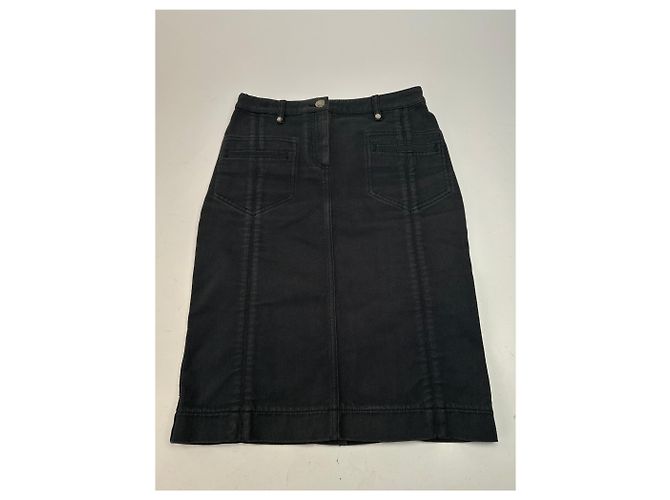 Sciarpa in denim vintage Dior 32/XXS Nero - vista 11