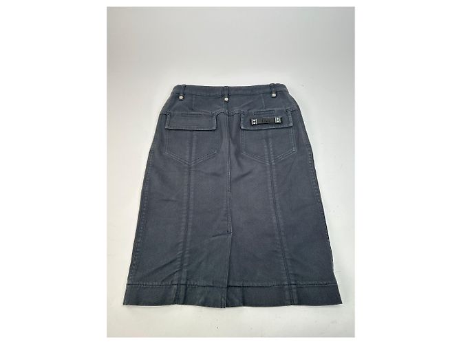 Sciarpa in denim vintage Dior 32/XXS Nero - vista 12