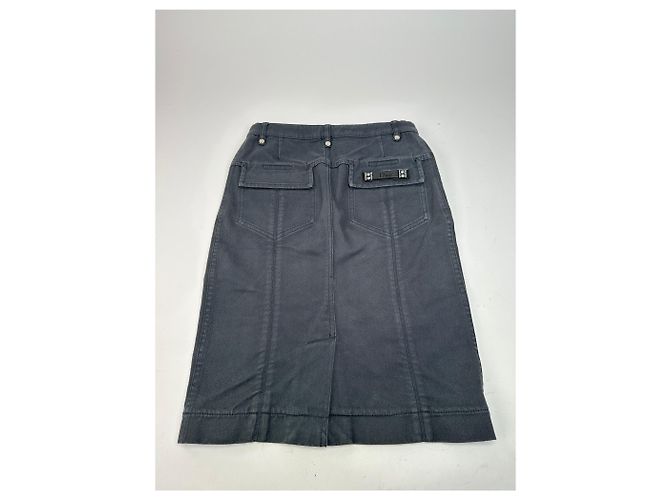 Sciarpa in denim vintage Dior 32/XXS Nero - vista 2