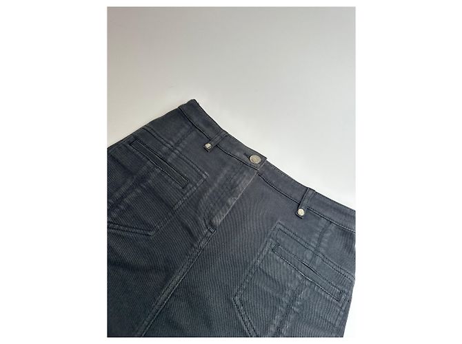 Sciarpa in denim vintage Dior 32/XXS Nero - vista 3