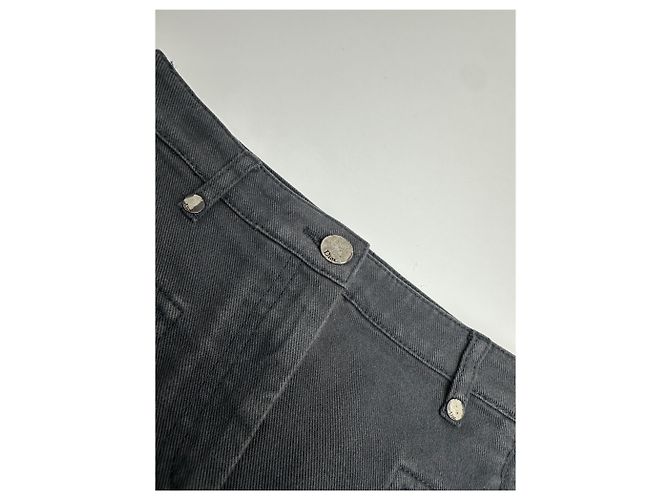 Sciarpa in denim vintage Dior 32/XXS Nero - vista 4