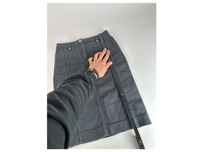 Sciarpa in denim vintage Dior 32/XXS Nero - vista 6