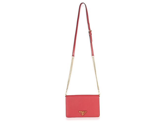Mini bandolera en Saffiano rojo con logo triangular de Prada Roja - vista 5