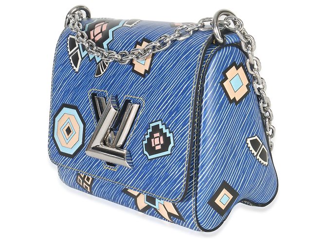 Louis Vuitton Denim Blu Azteco Epi Twist PM - vista 3