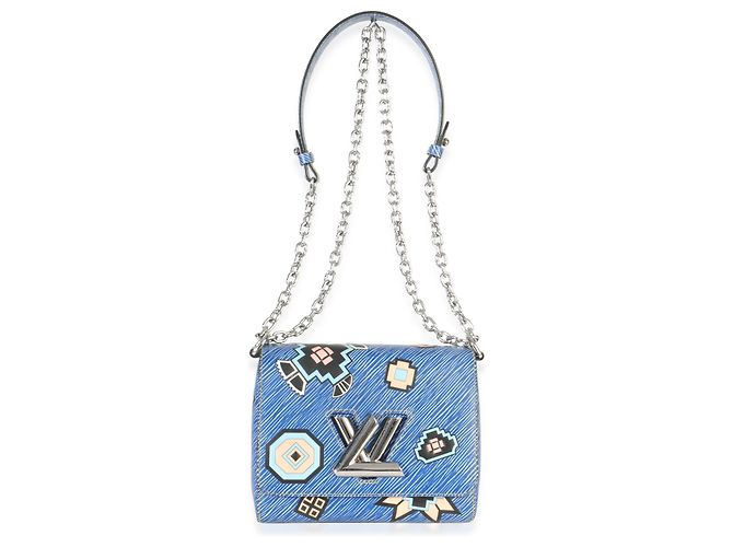 Louis Vuitton Denim Blu Azteco Epi Twist PM - vista 5