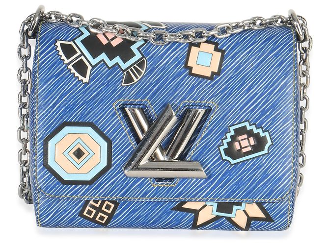 Louis Vuitton Denim Blu Azteco Epi Twist PM - vista 8
