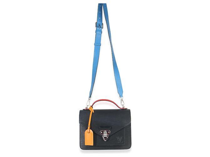 Borsa Neo Monceau Epi Nero Rosso Blu Louis Vuitton Multicolore - vista 5